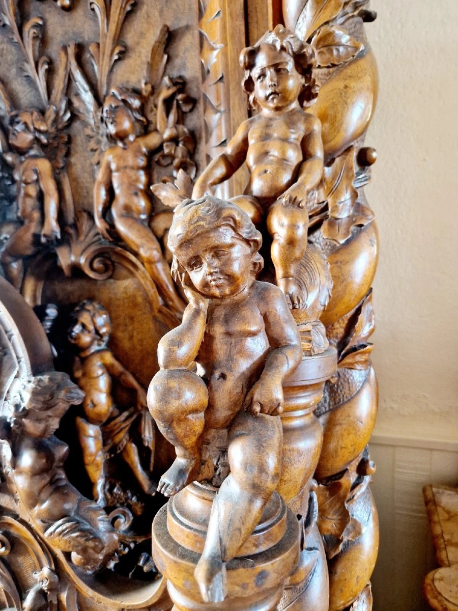 Antique Italian Renaissance Bedroom Set Attr Luigi Frullini-photo-6
