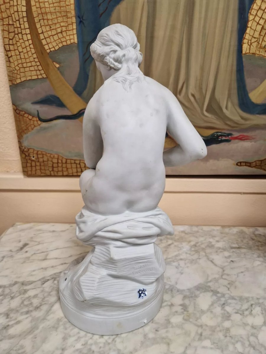 Antique Sculpture Of Diana Bathing After Falconet-photo-4