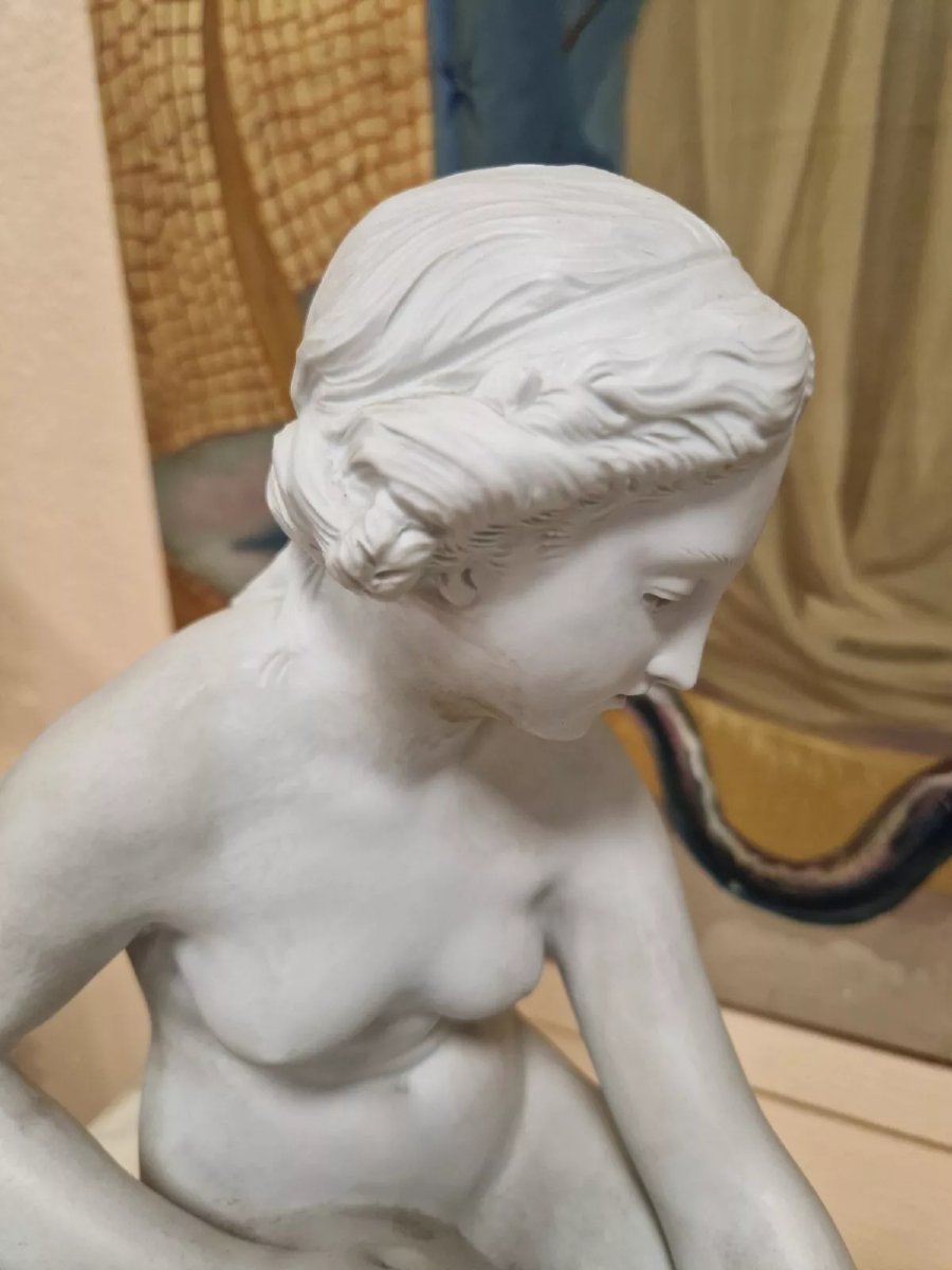 Antique Sculpture Of Diana Bathing After Falconet-photo-1