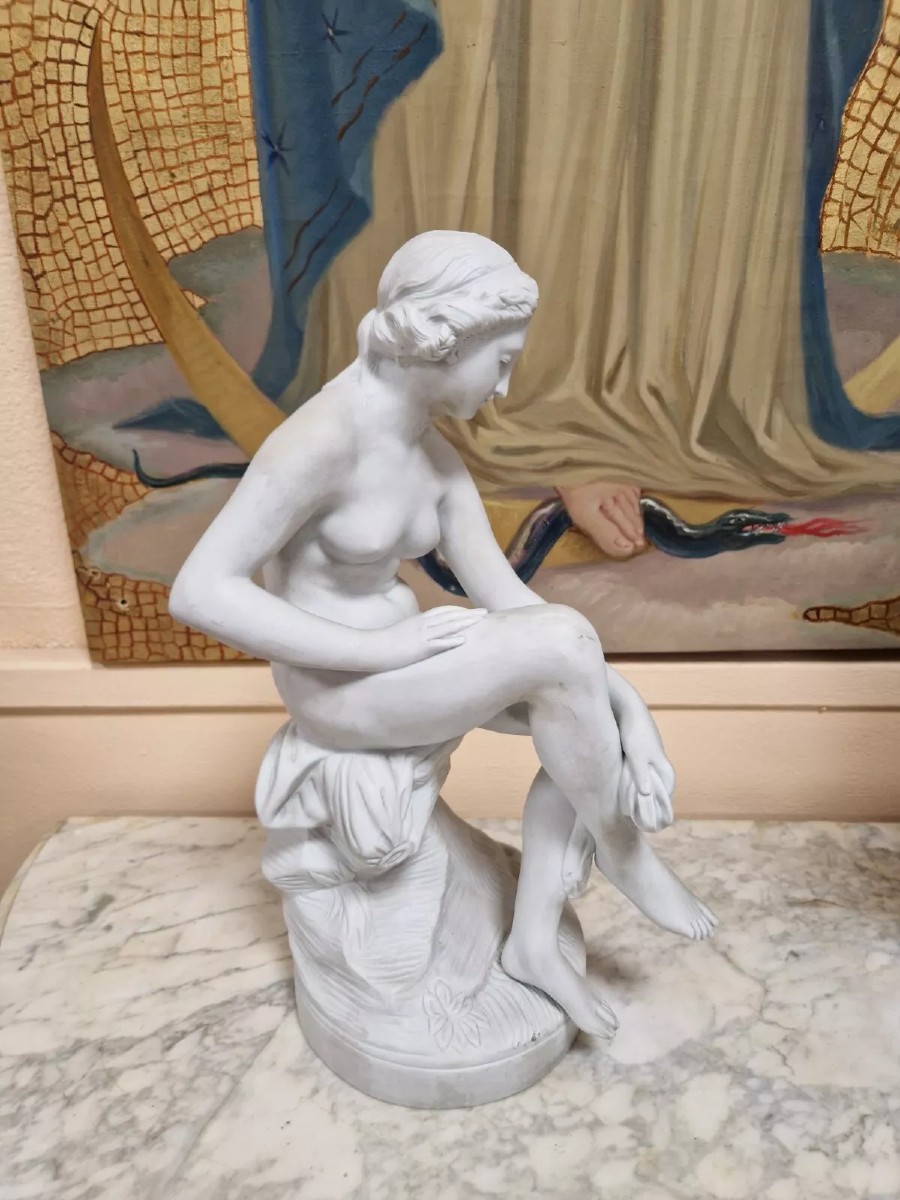 Antique Sculpture Of Diana Bathing After Falconet