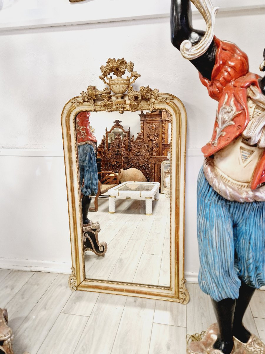 Antique French Louis XVI Style Mirror From The 19th Century-photo-6