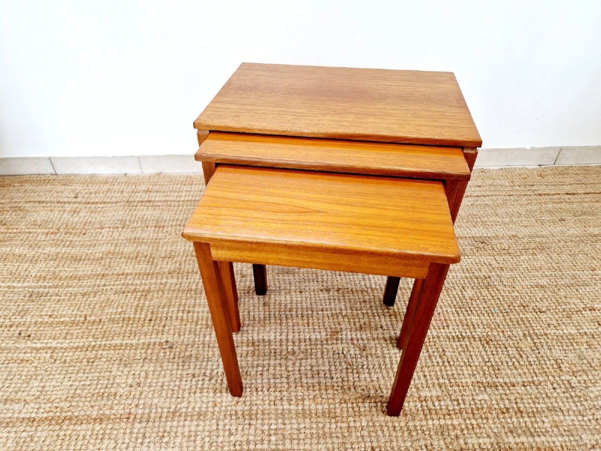 Vintage 1960s Mcintosh Nesting Tables-photo-2