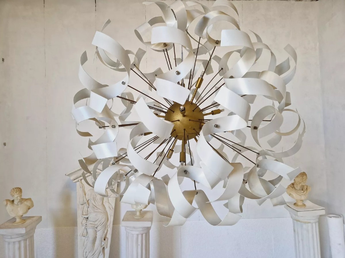 Grand luminaire vintage style Spoutnik, époque spatiale