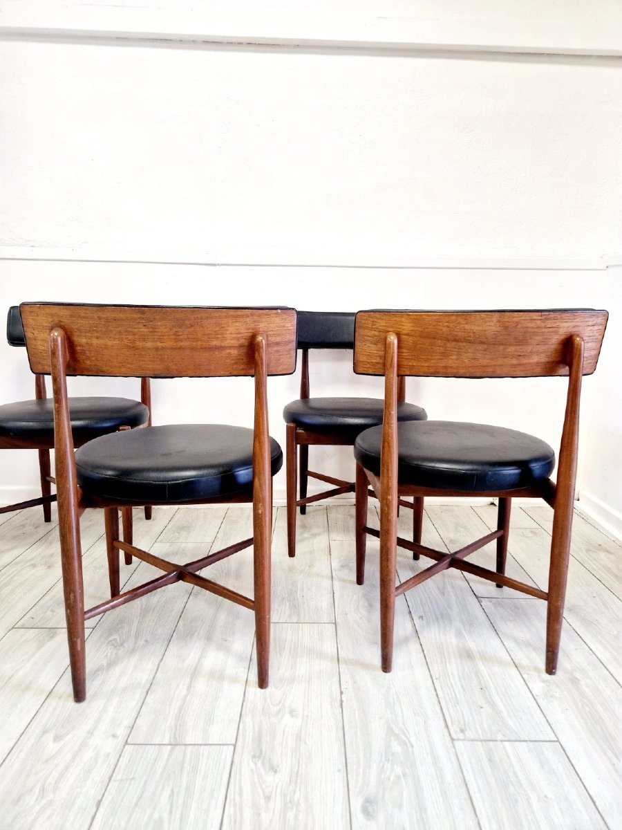 Table de salle à manger G-Plan style milieu du siècle et 4 chaises-photo-3