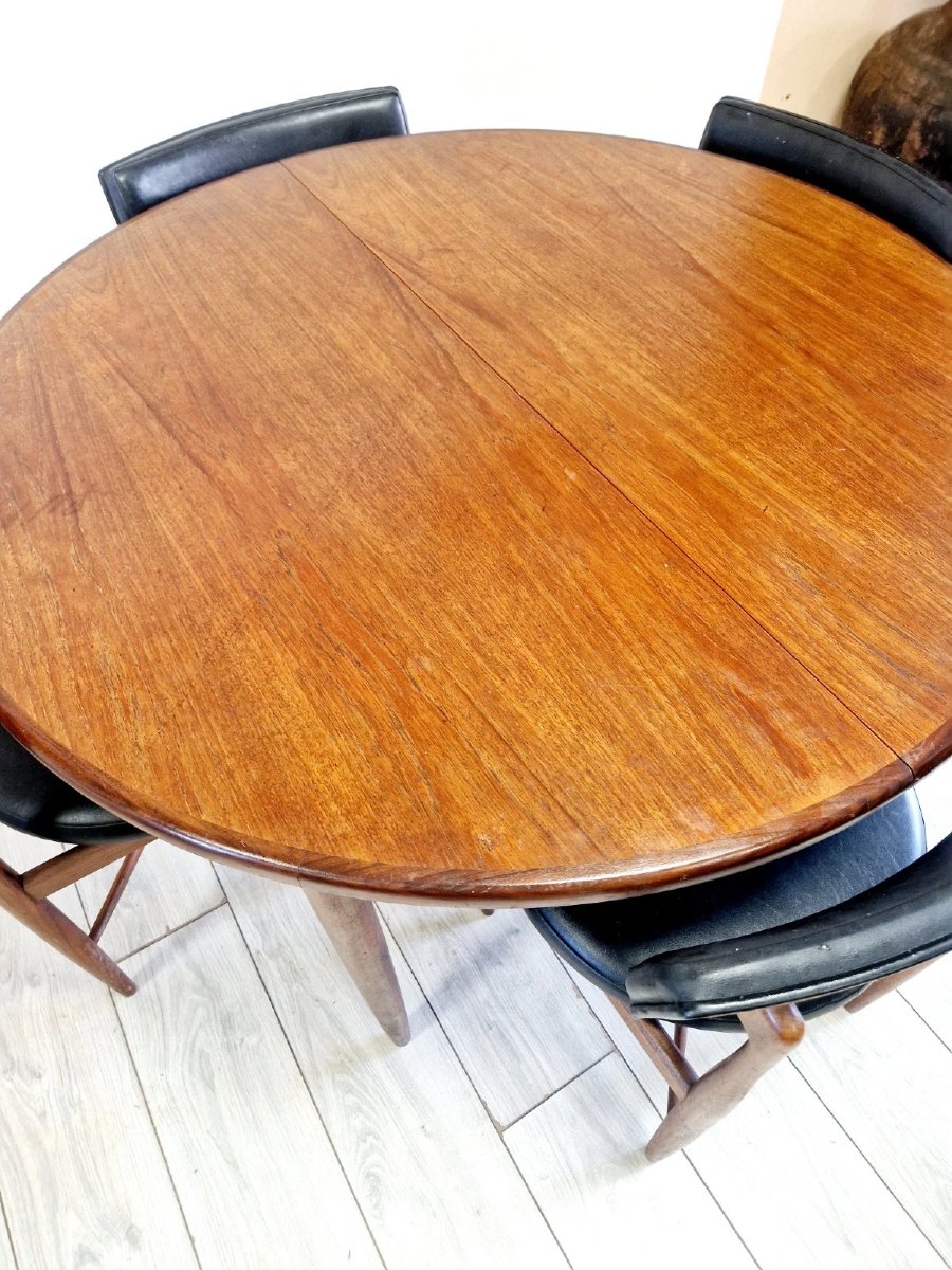 Table de salle à manger G-Plan style milieu du siècle et 4 chaises-photo-4