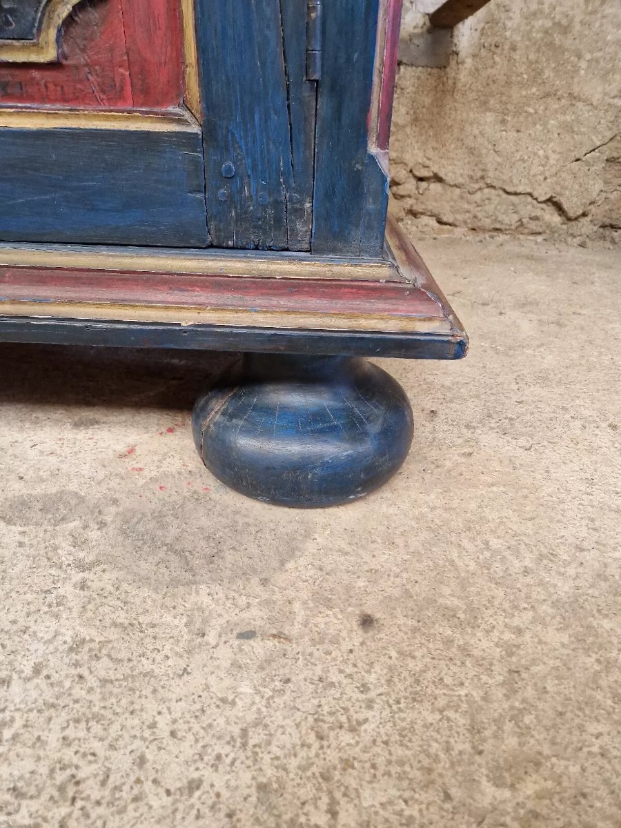 Antique Painted Bavarian Wardrobe-photo-3