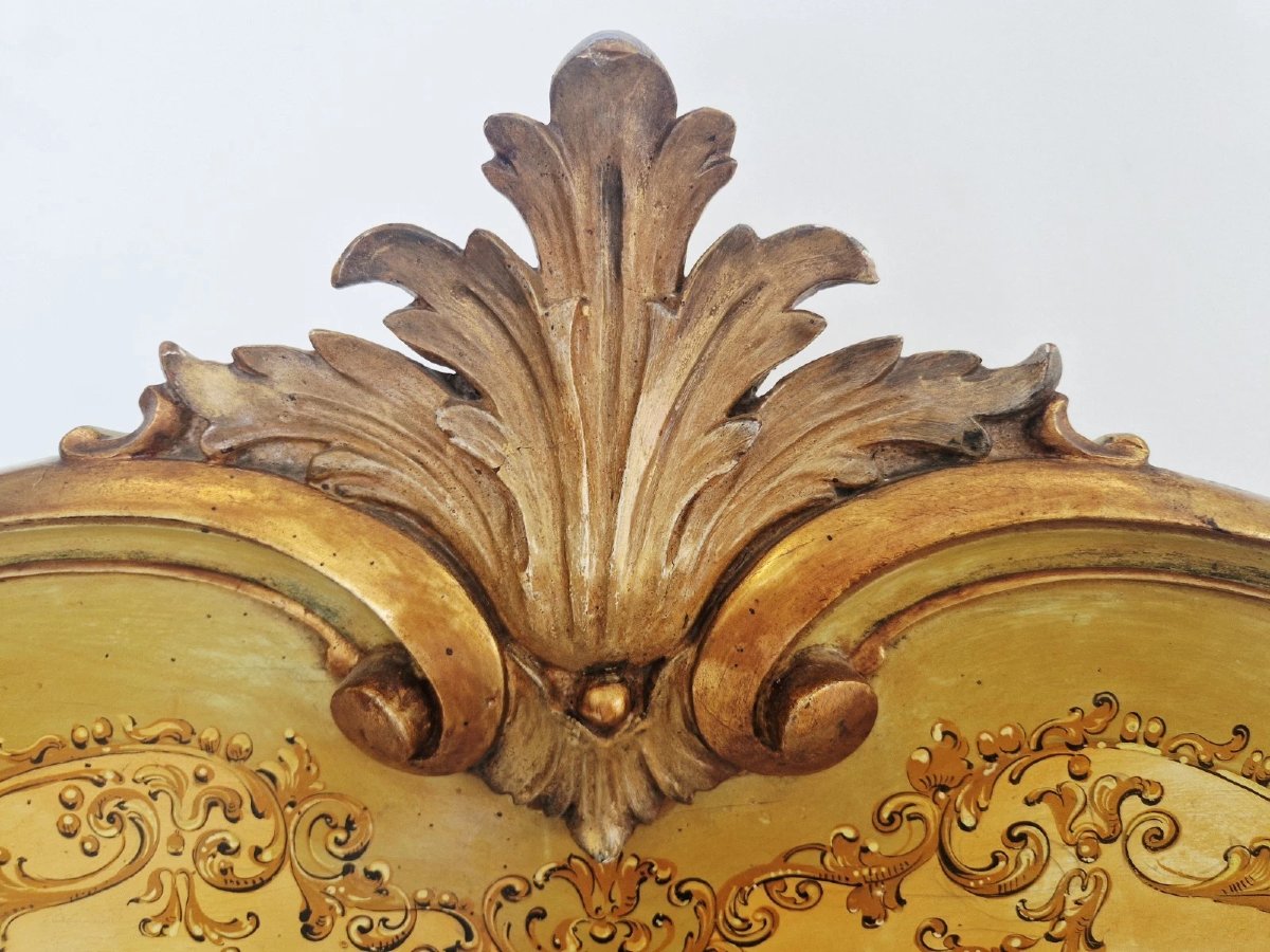 Lit et chaise vénitiens anciens, taille king.-photo-7