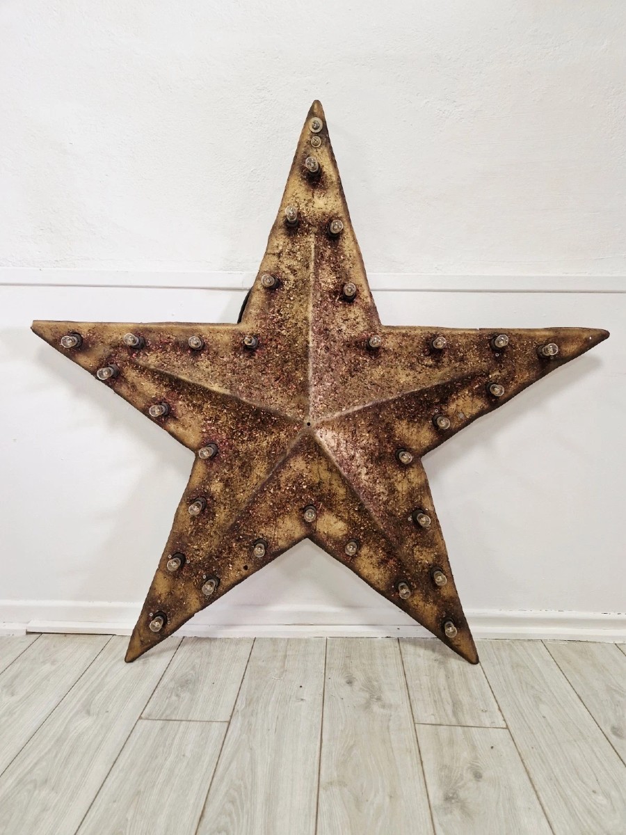 Grande enseigne lumineuse de lampe de cirque vintage