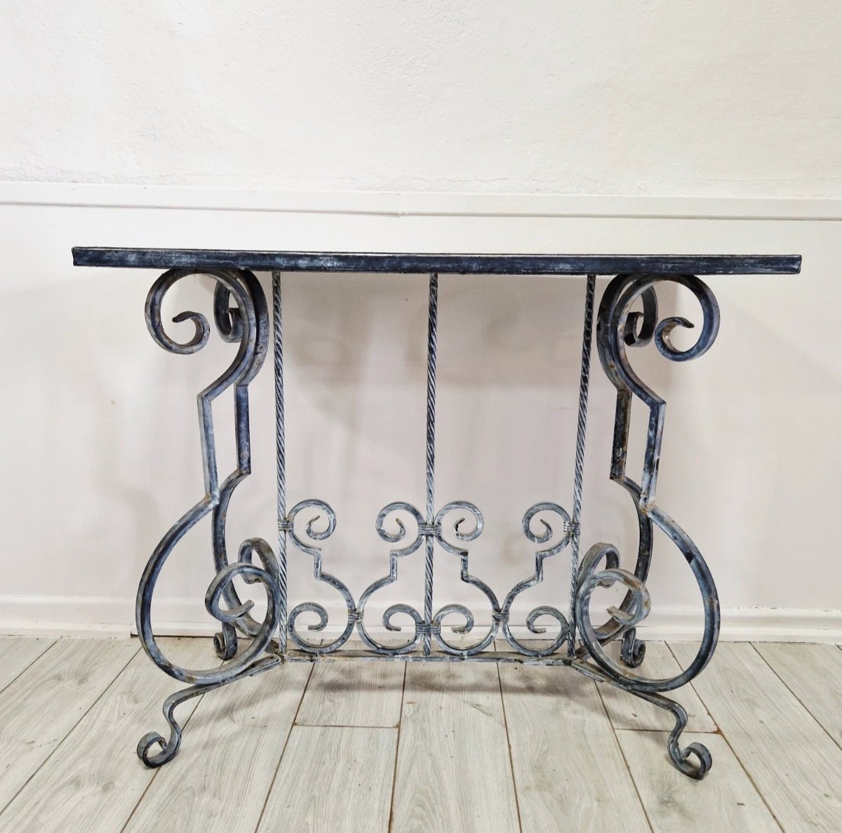 Vintage Metal Console Table-photo-1