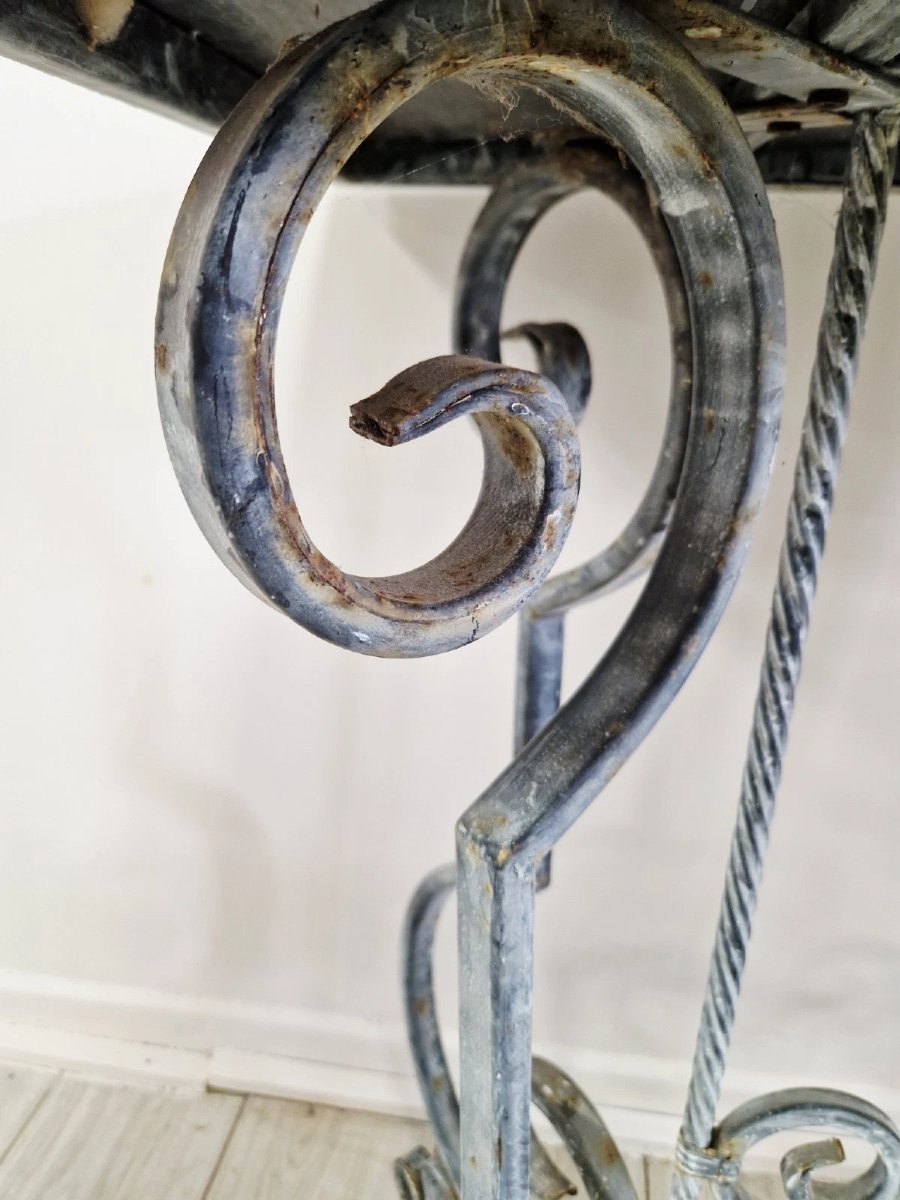 Vintage Metal Console Table-photo-2