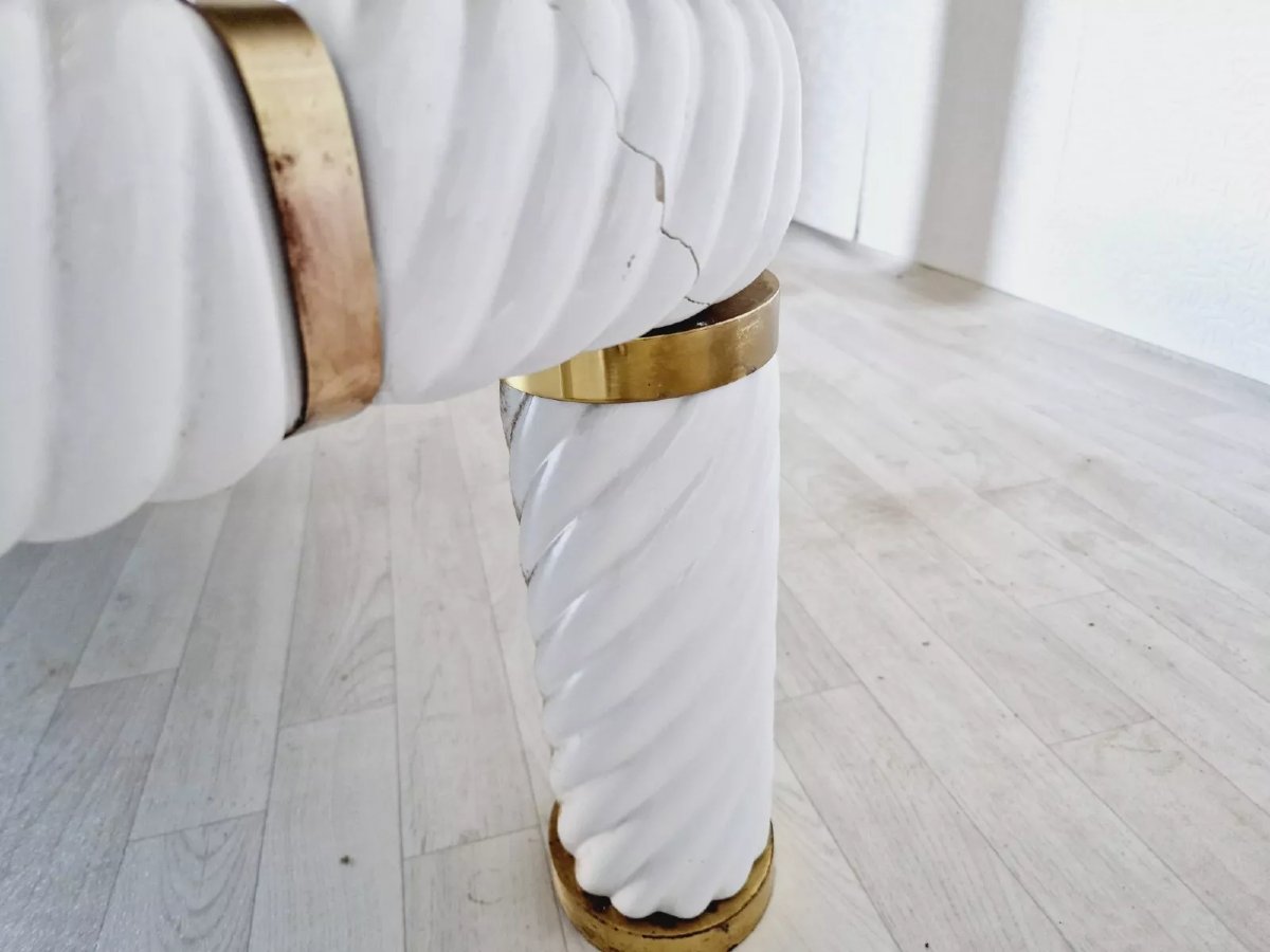 Vintage Tommaso Barbi Hollywood Regency Coffee Table-photo-2