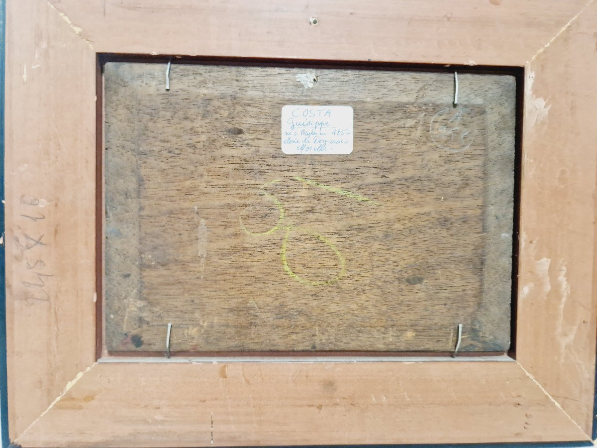 Oil Painting Kittens, 19th Century. Signed Costa-photo-5