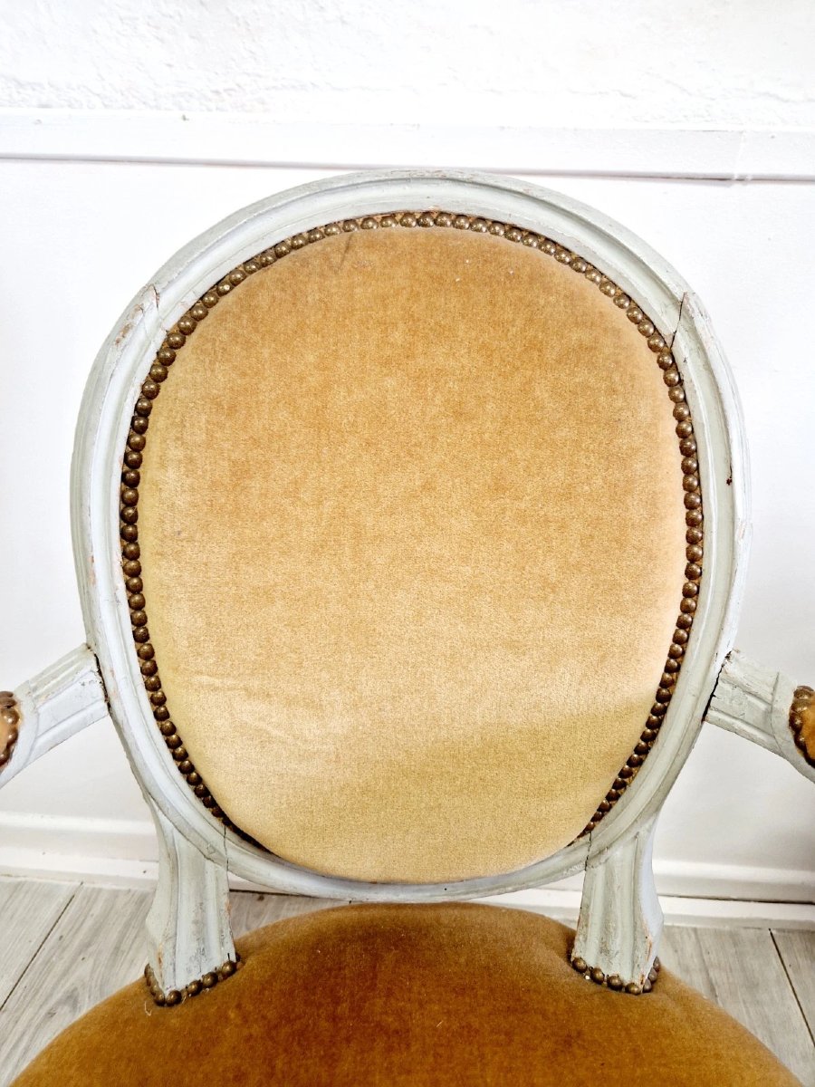 Pair Of Antique French Louis XVI Period Chairs-photo-1