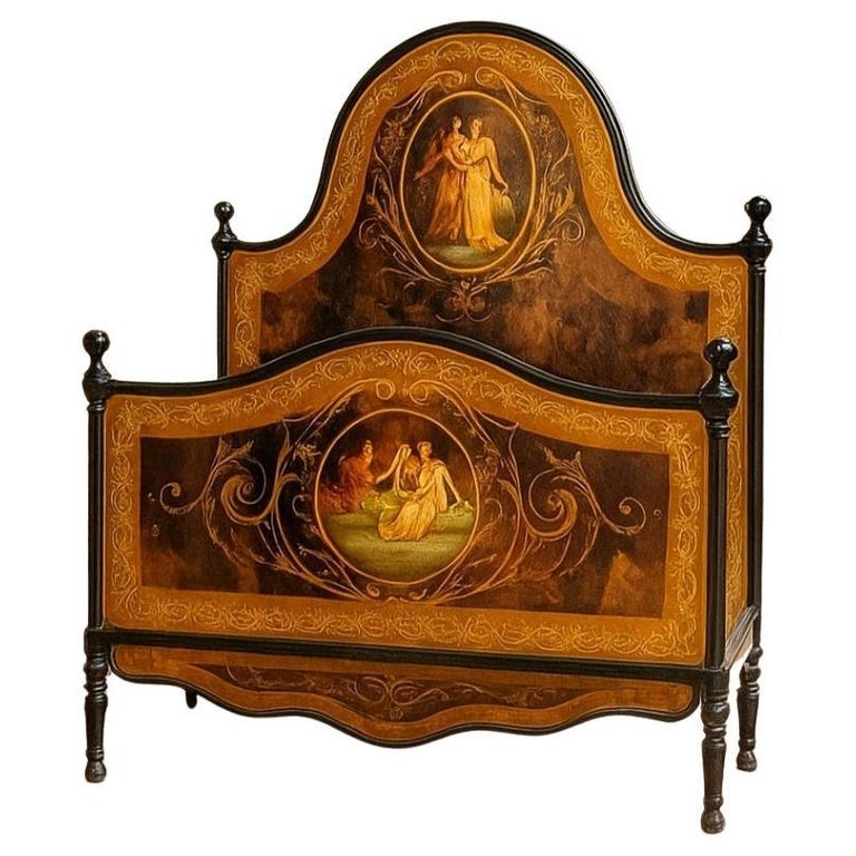 Lit double ancien italien Napoléon III 