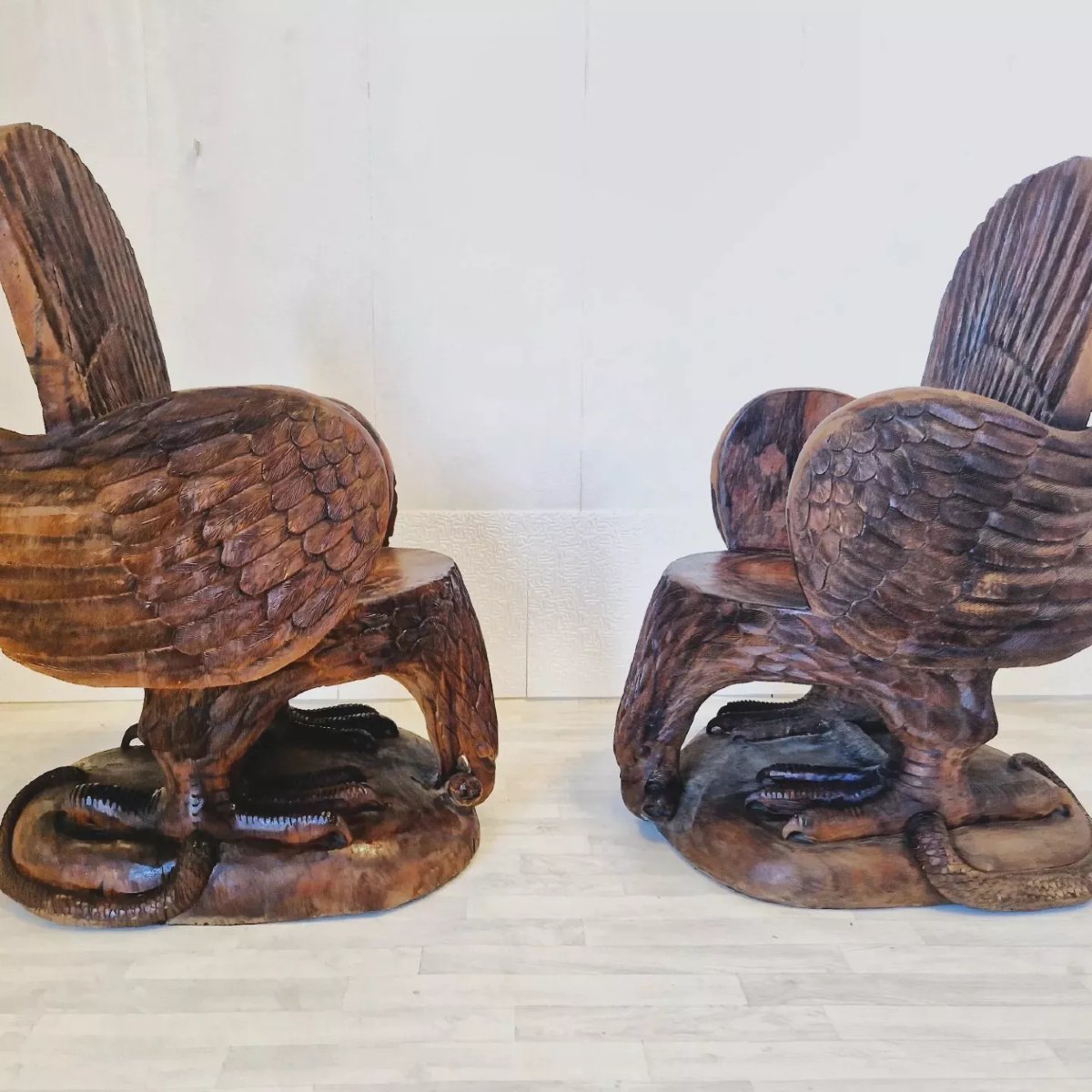 Fauteuils vintage Eagle de style brutaliste-photo-4