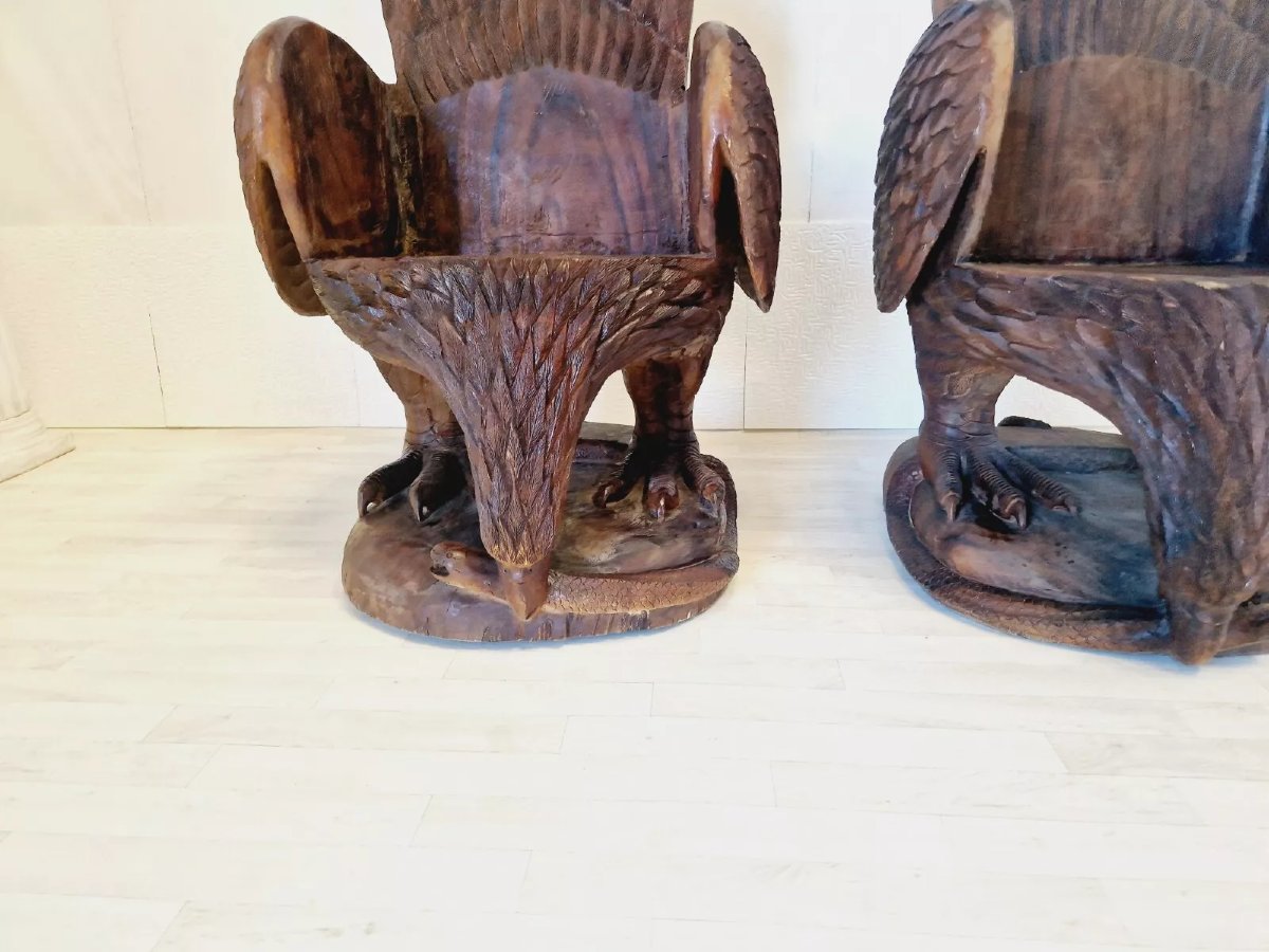 Fauteuils vintage Eagle de style brutaliste-photo-3