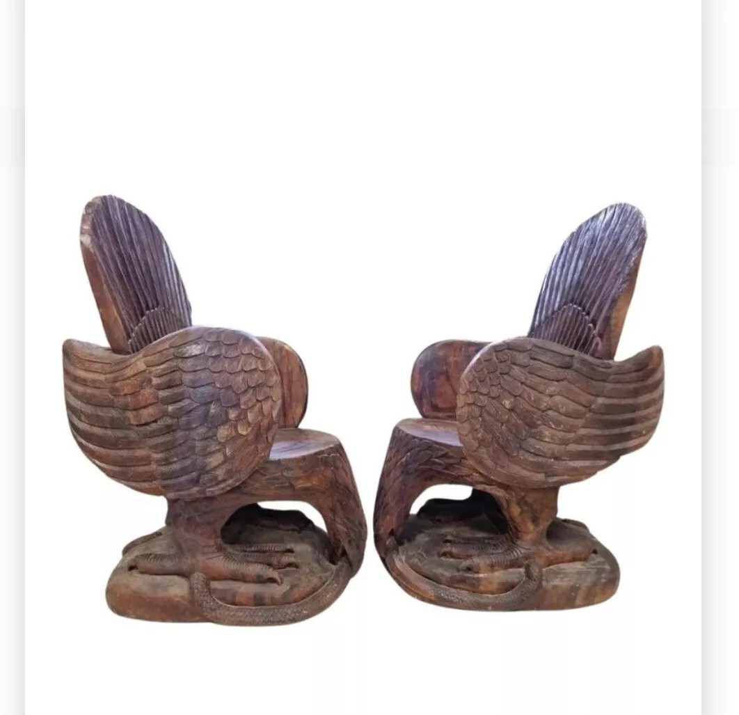 Fauteuils vintage Eagle de style brutaliste