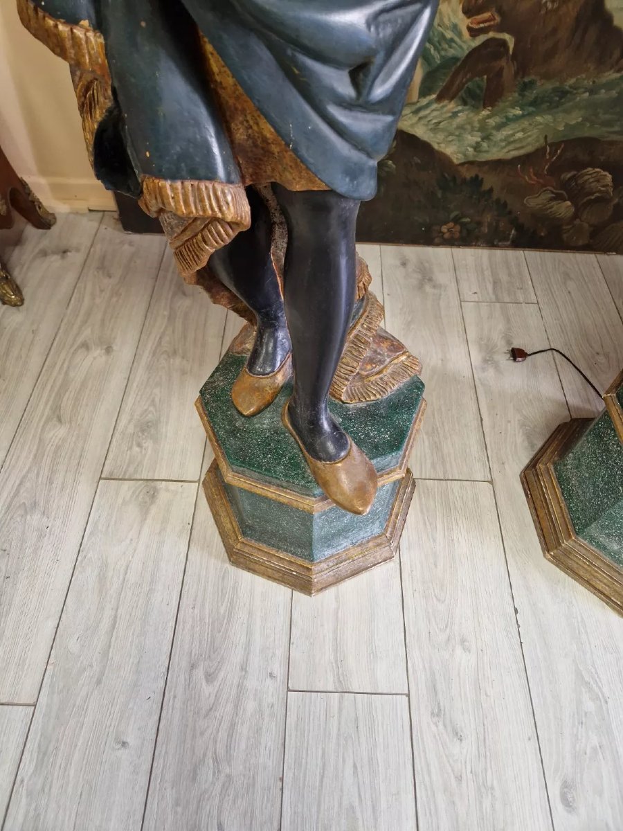 Paire de lampadaires antiques de style maure, style vénitien-photo-7