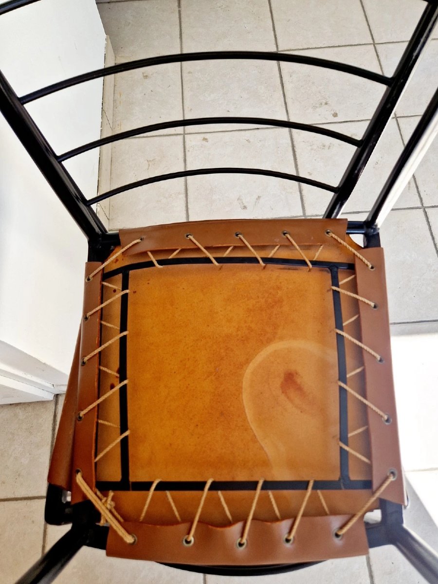 4 Vintage Staples Ladderax Dining Chairs-photo-2