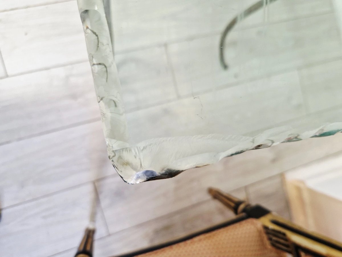 Vintage Console In Glass And Metal-photo-8