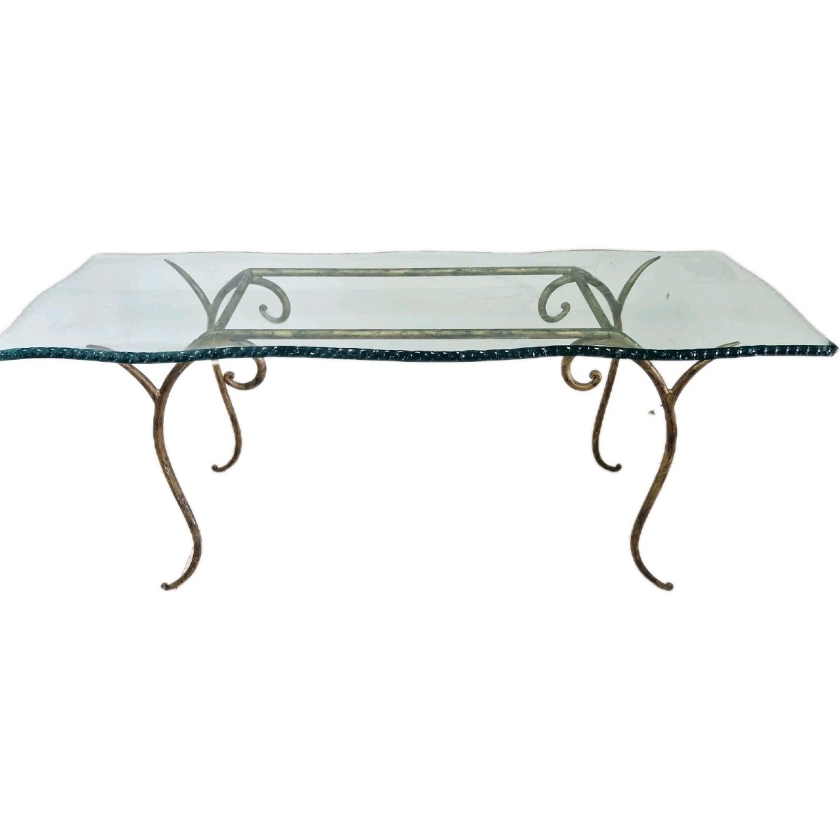 Vintage Console In Glass And Metal