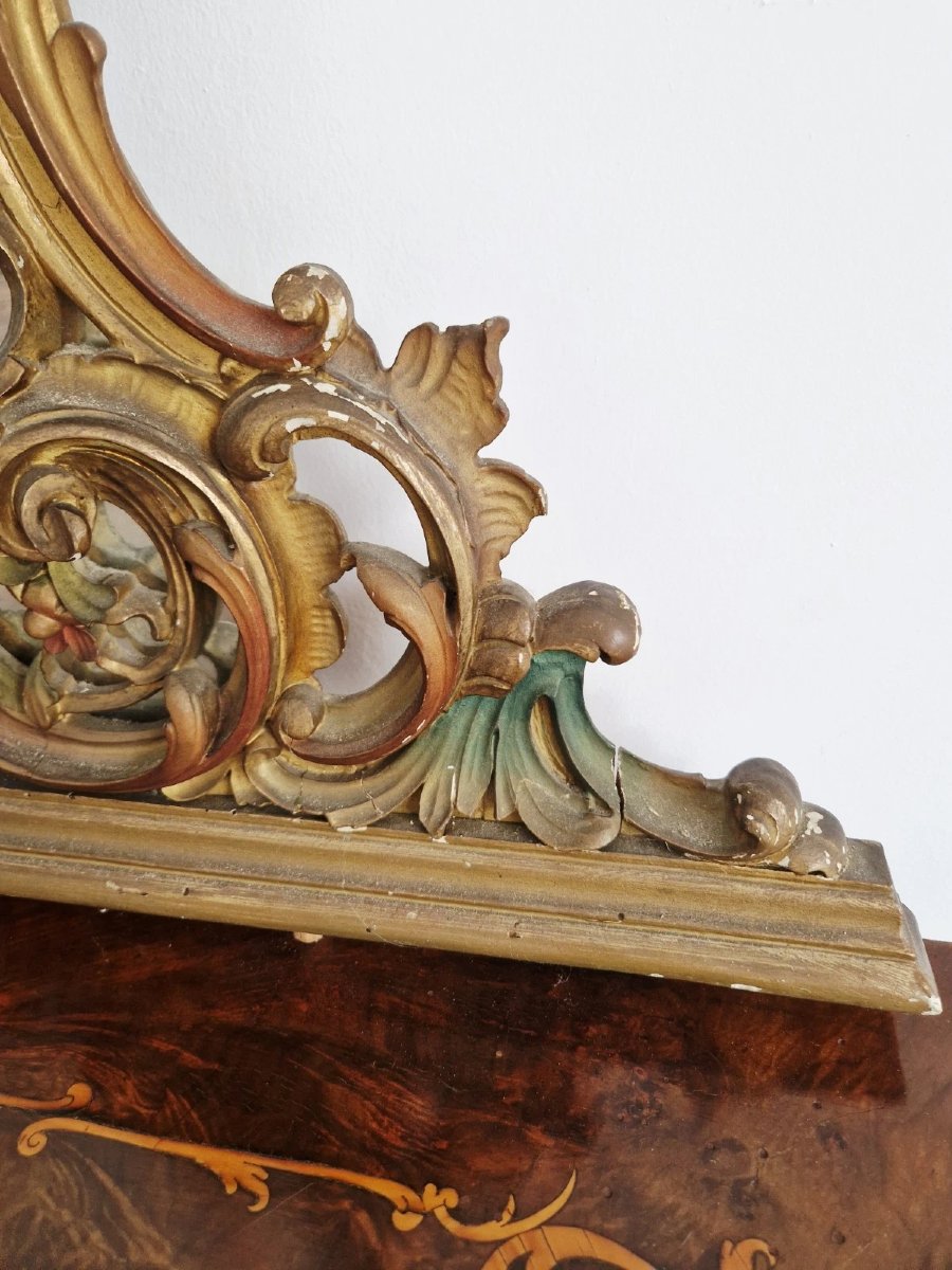 Antique Italian Chest Of Drawers With Gilt Mirror-photo-2