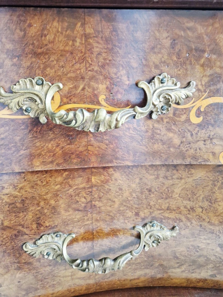 Antique Italian Chest Of Drawers With Gilt Mirror-photo-2