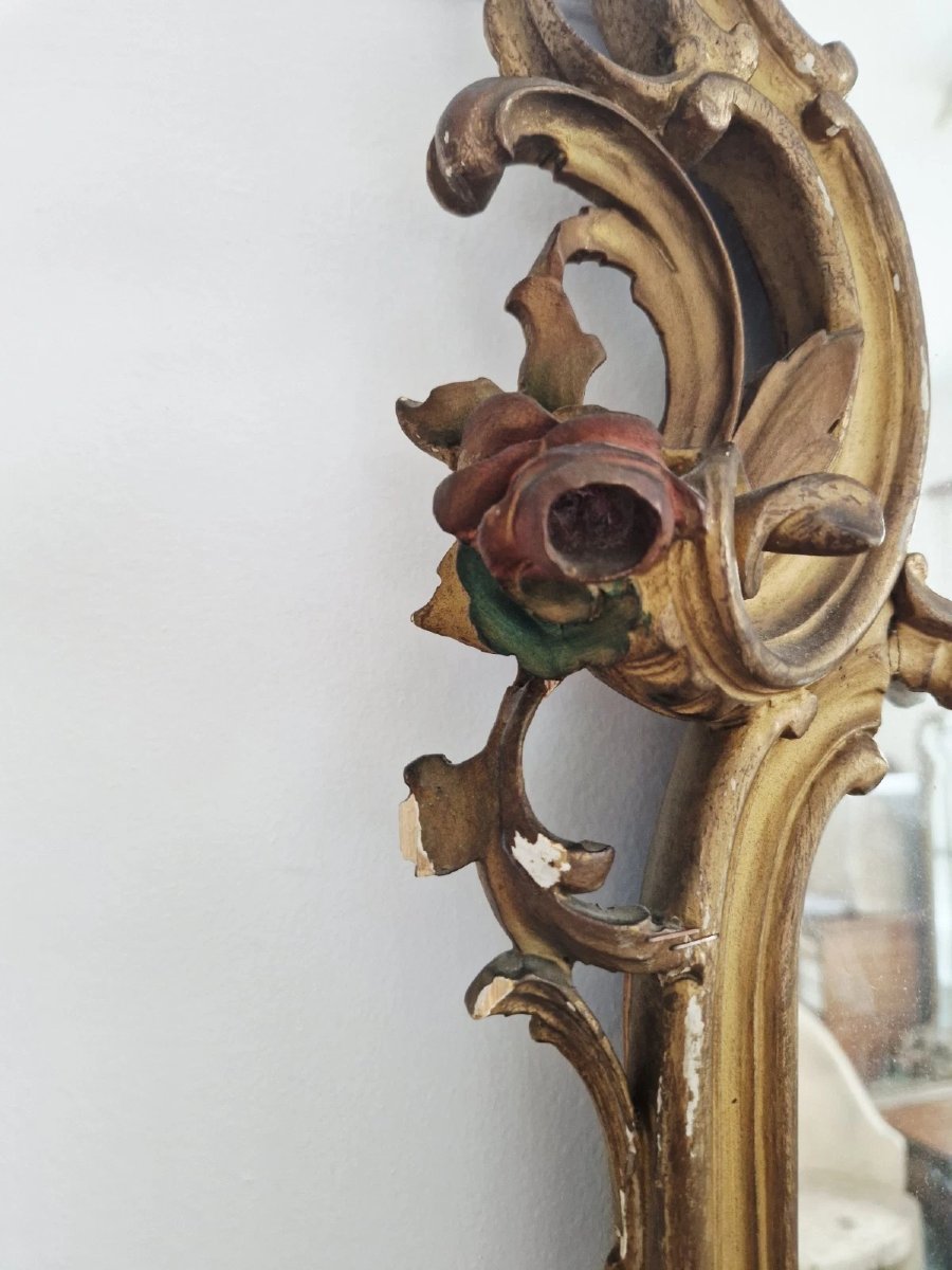 Antique Italian Chest Of Drawers With Gilt Mirror-photo-3