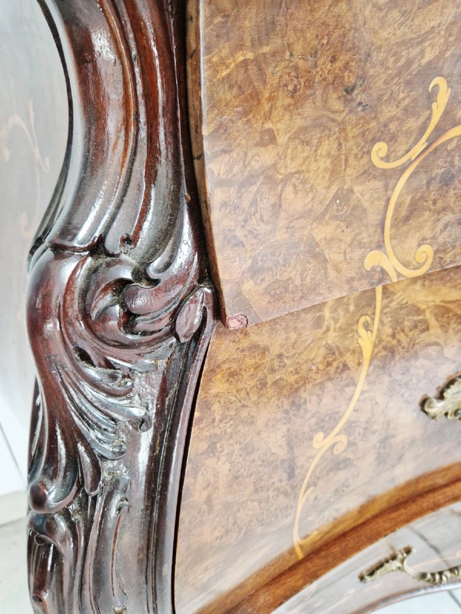 Antique Italian Chest Of Drawers With Gilt Mirror-photo-5