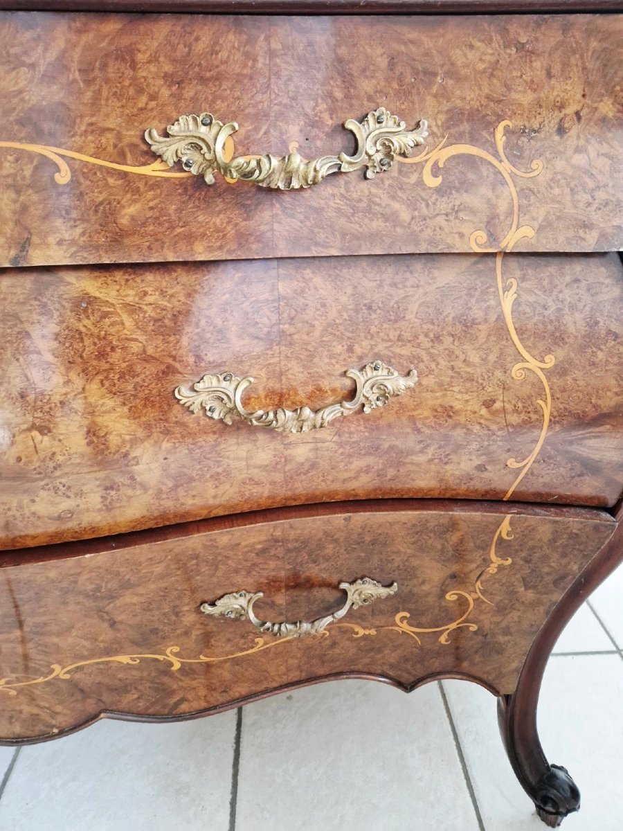 Antique Italian Chest Of Drawers With Gilt Mirror-photo-6