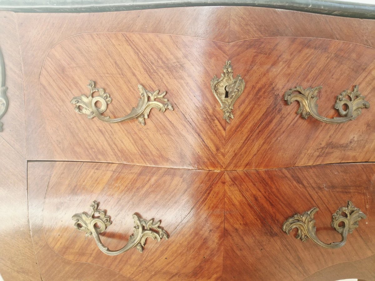 Antique French Louis XV Style Chest Of Drawers-photo-3