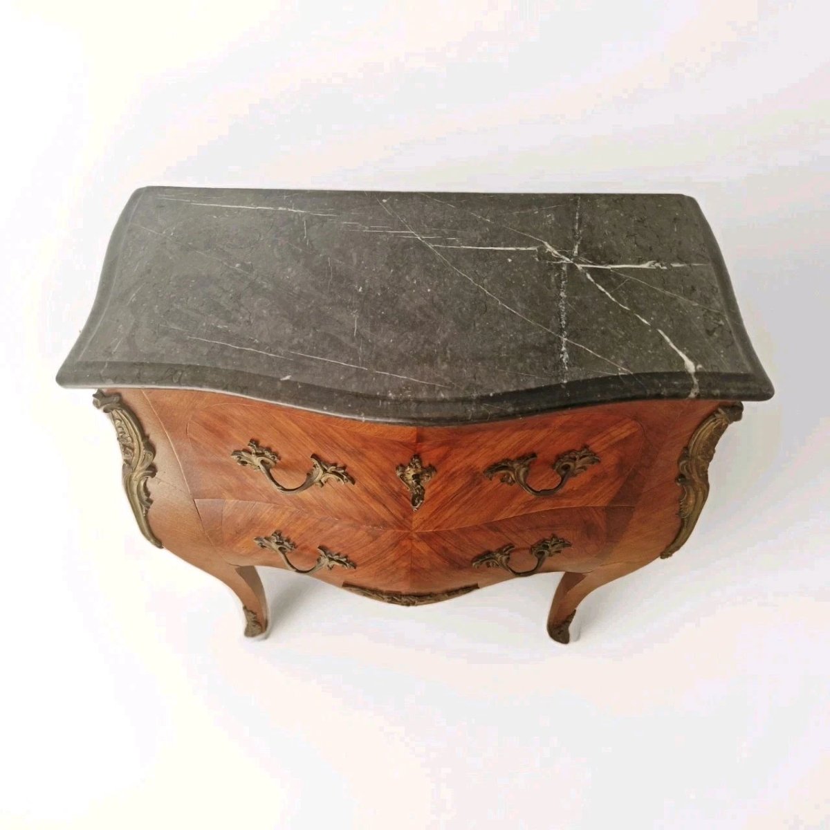 Antique French Louis XV Style Chest Of Drawers-photo-4