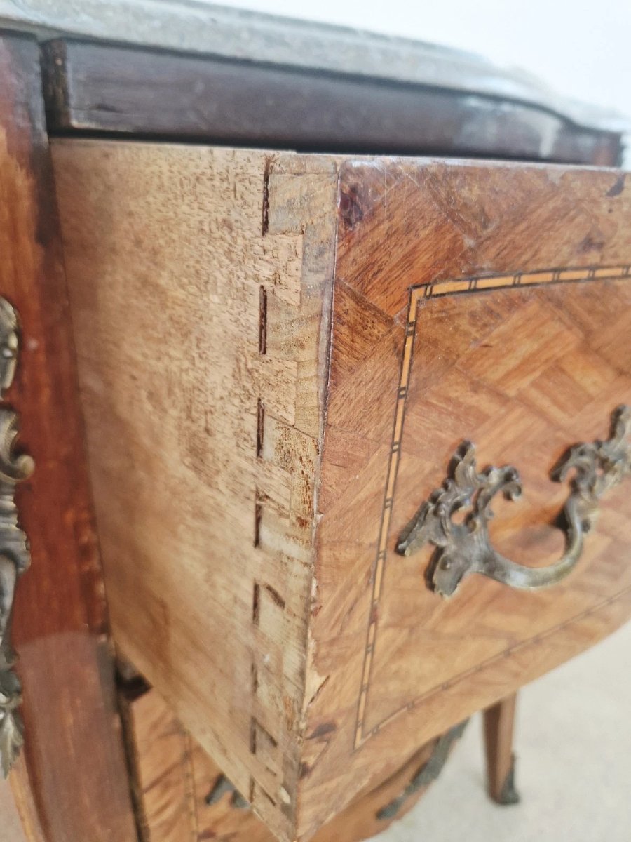 Antique French Louis XV Style Chest Of Drawers-photo-4