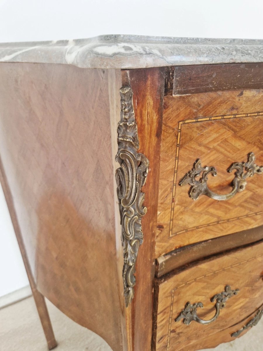 Antique French Louis XV Style Chest Of Drawers-photo-1