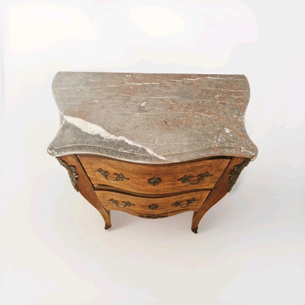 Antique French Louis XV Style Chest Of Drawers-photo-2