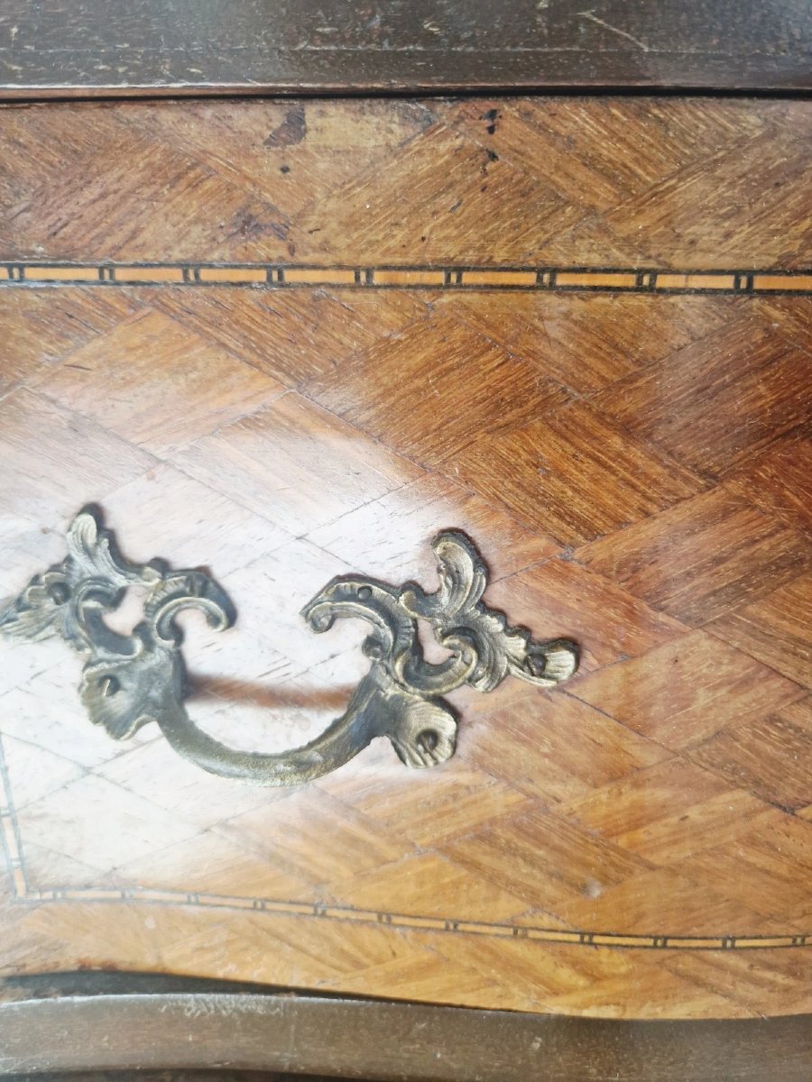 Antique French Louis XV Style Chest Of Drawers-photo-4