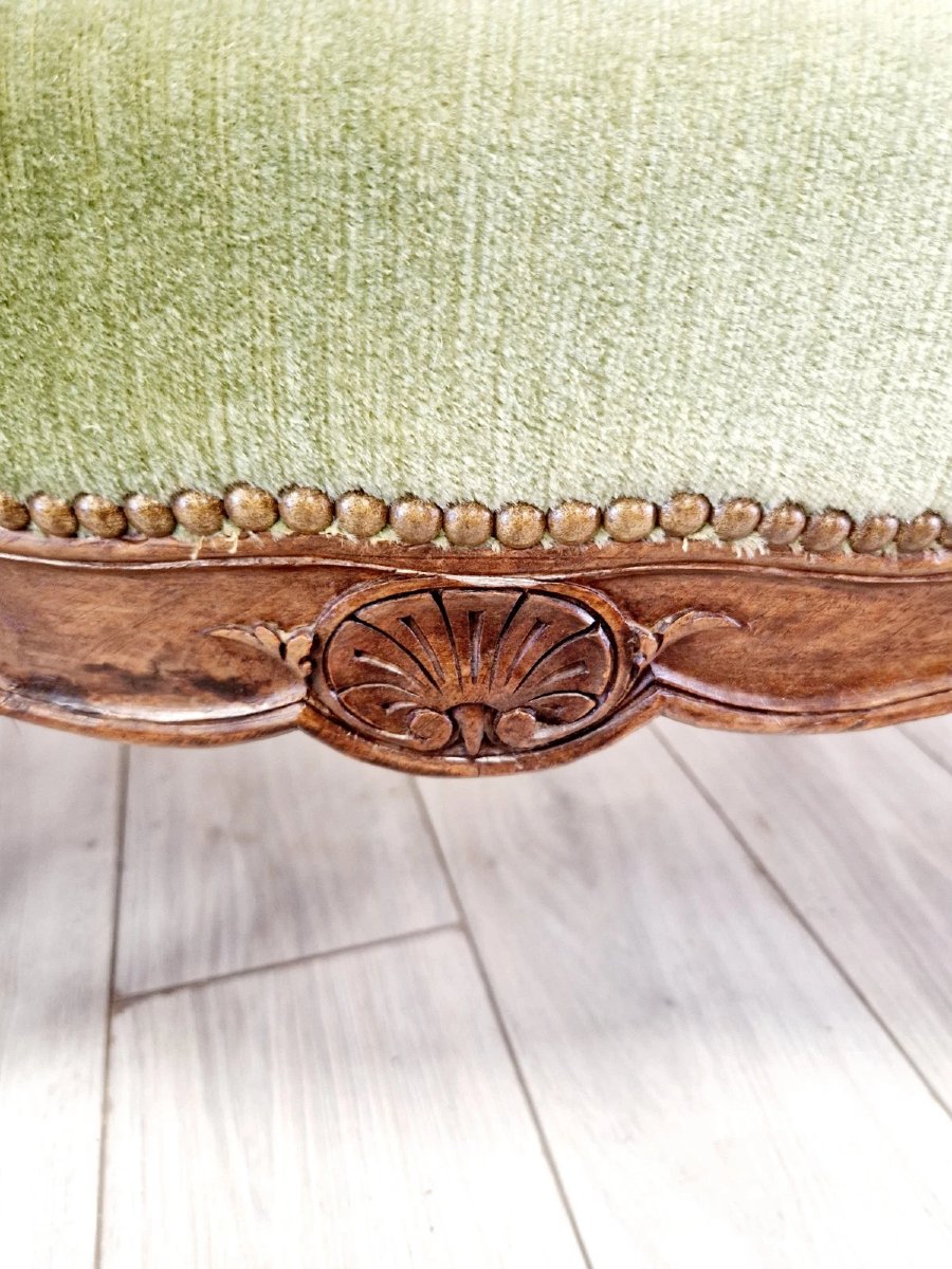 Antique French Chaise Longue Chair Louis XV Style-photo-2