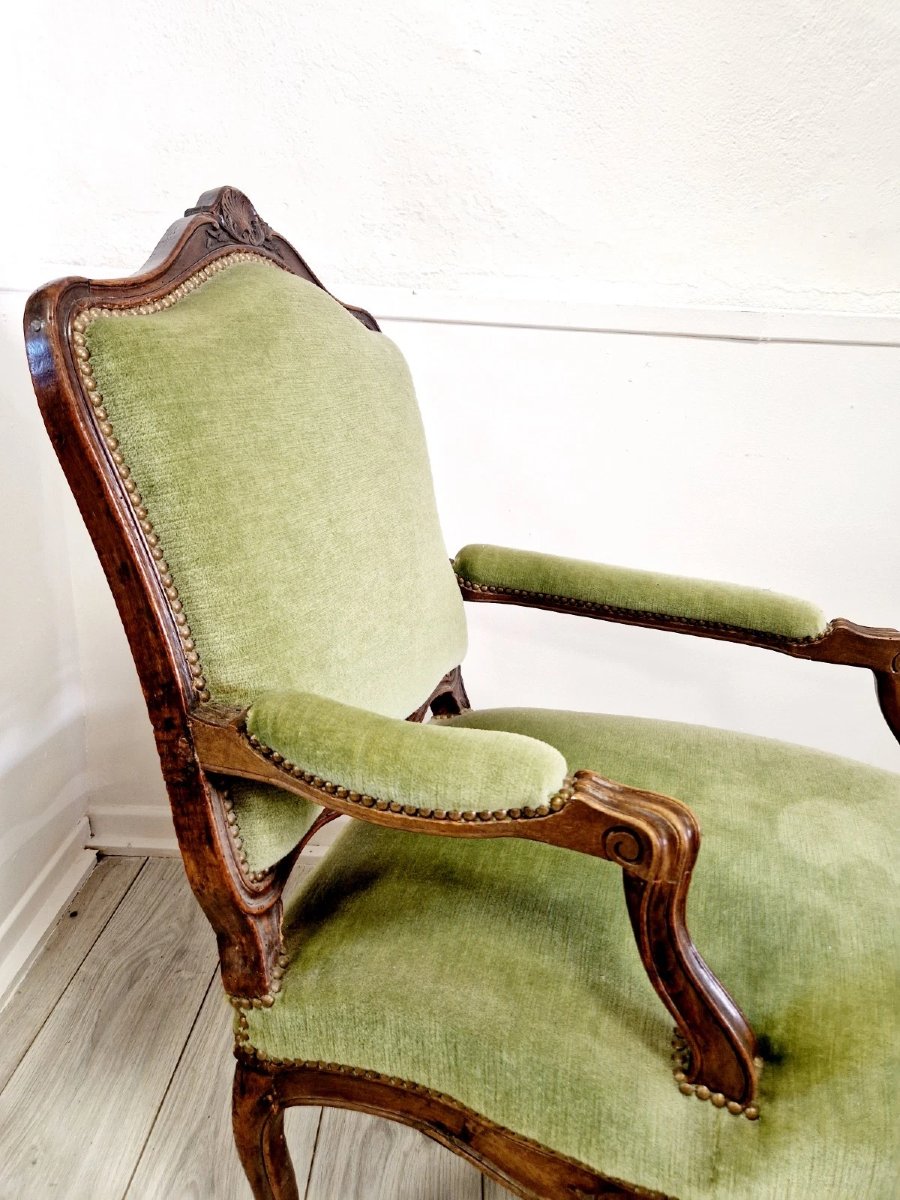 Antique French Chaise Longue Chair Louis XV Style-photo-3