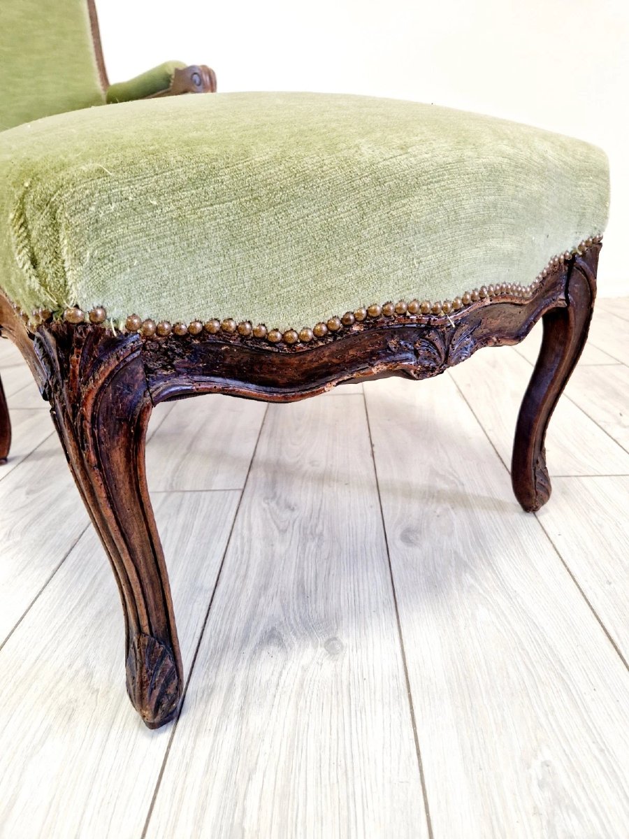 Antique French Chaise Longue Chair Louis XV Style-photo-1