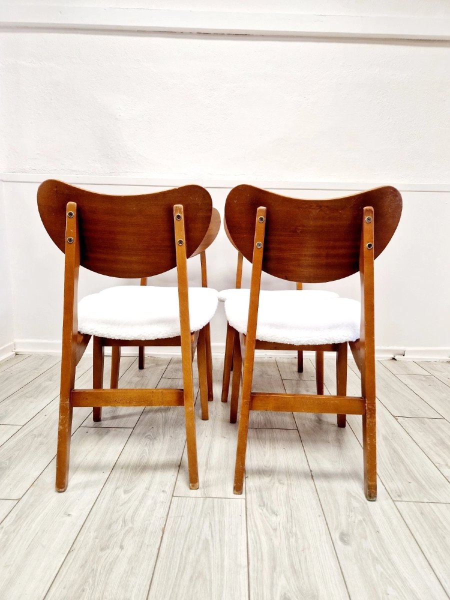 4 Mid-century Butterfly-back Dining Chairs-photo-1