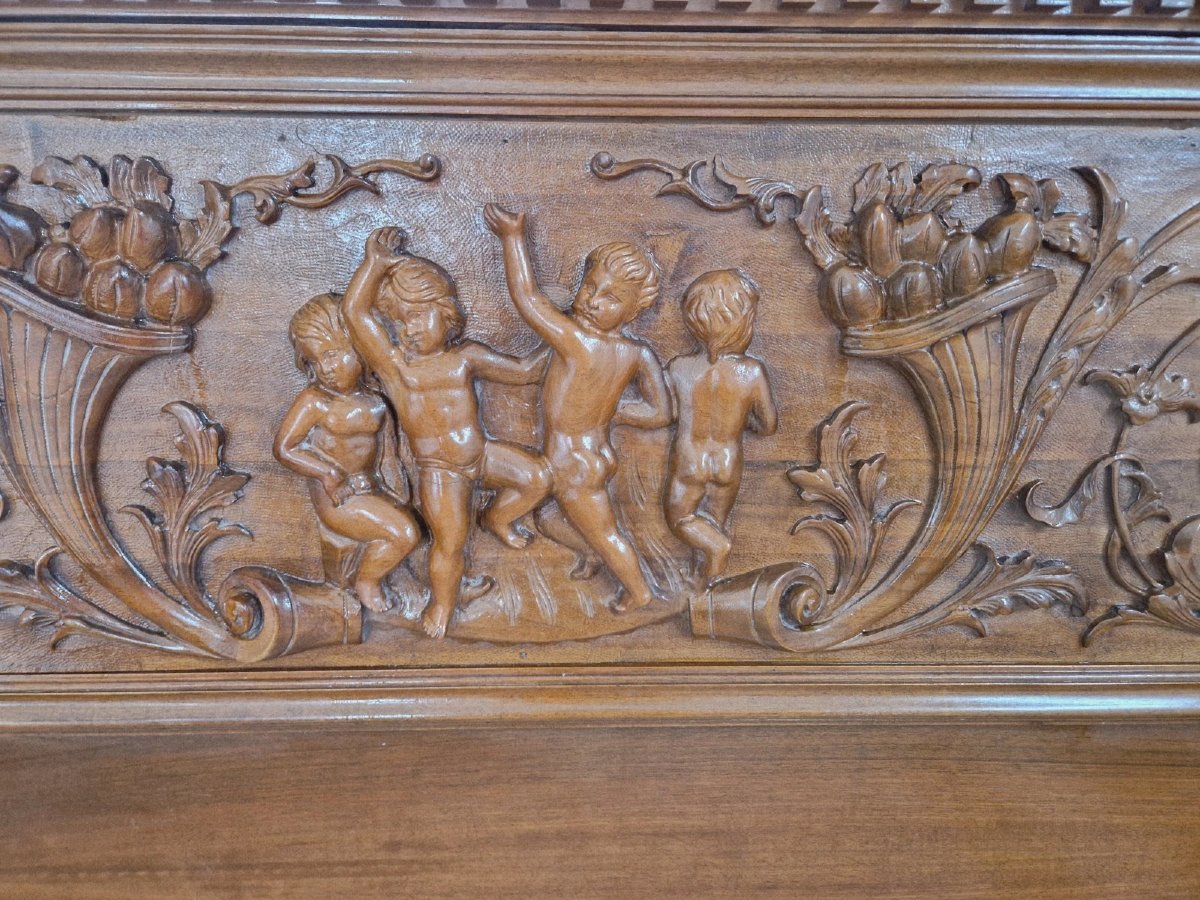 Antique Renaissance-style Bed And Wardrobes, King Size-photo-2