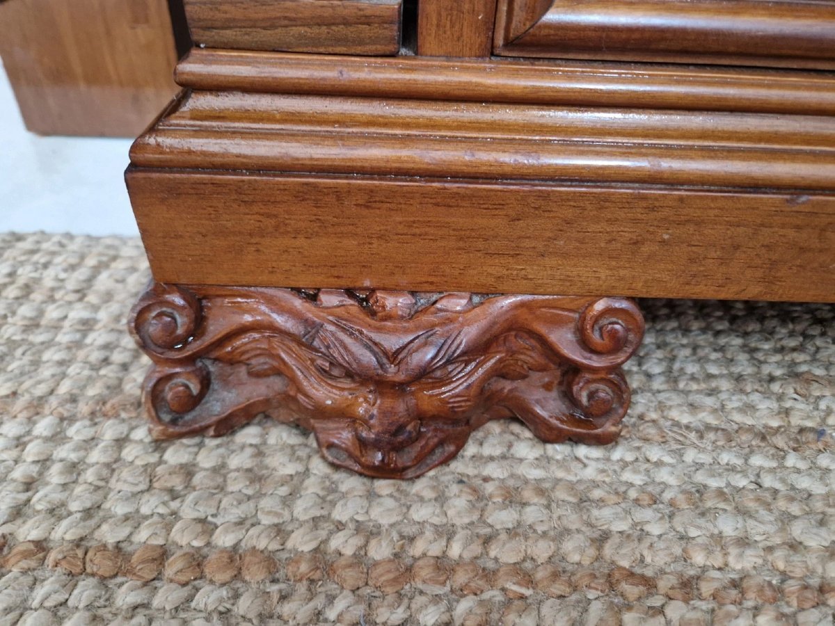 Antique Renaissance-style Bed And Wardrobes, King Size-photo-3