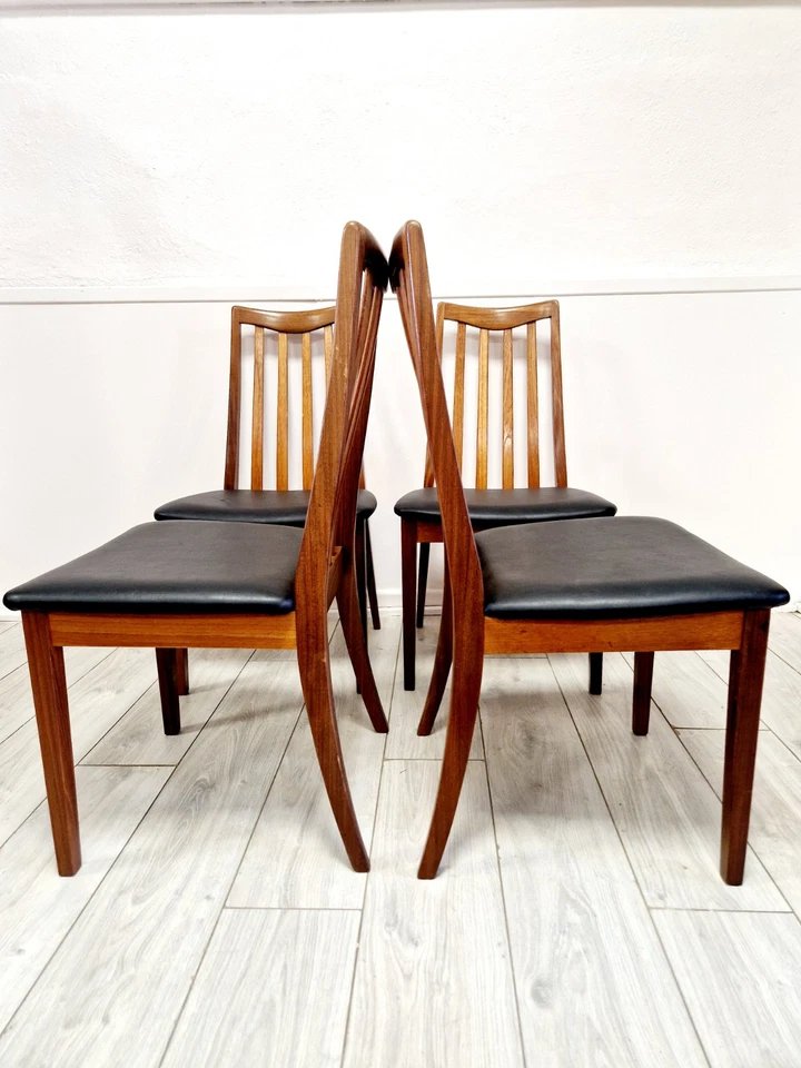 4 Fresco G Plan Mid-century Dining Chairs-photo-4
