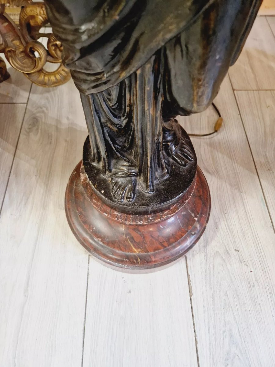 Large Antique Liberty Lamp From The 19th Century-photo-5