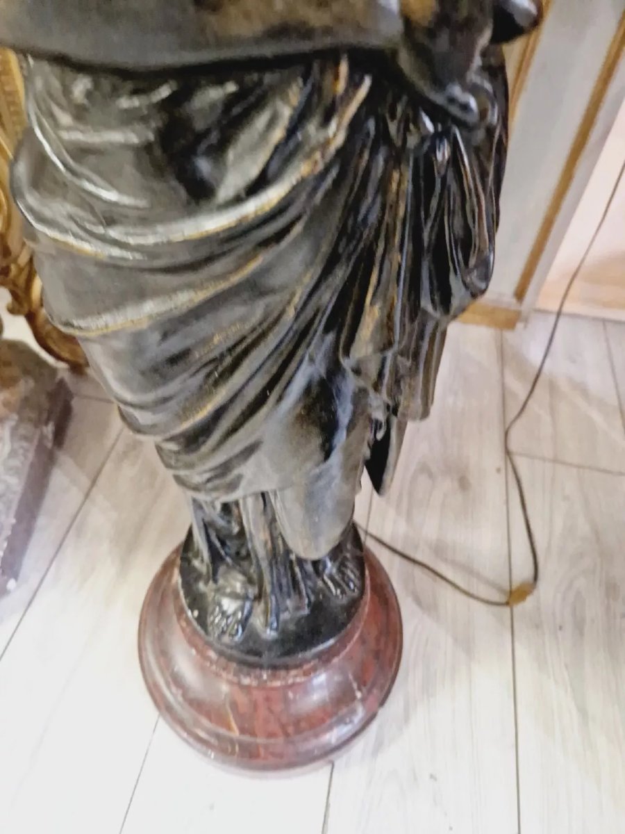 Large Antique Liberty Lamp From The 19th Century-photo-7