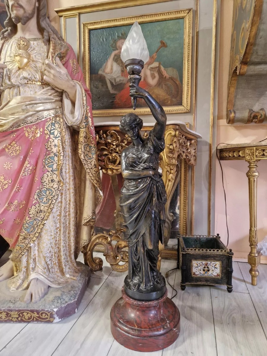 Large Antique Liberty Lamp From The 19th Century