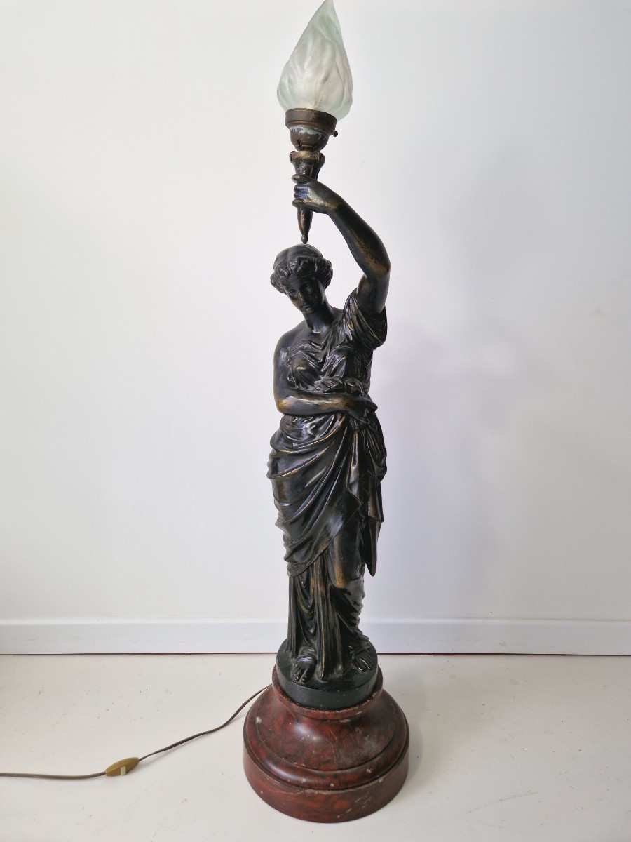 Large Antique Liberty Lamp From The 19th Century
