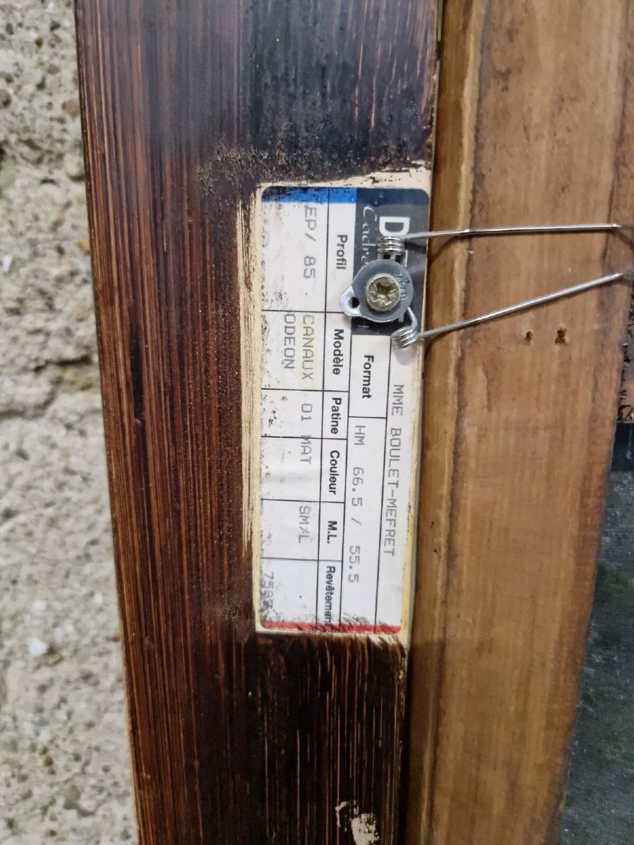 Peinture à l'huile du XIXe siècle RARE DOUBLE FACE-photo-4