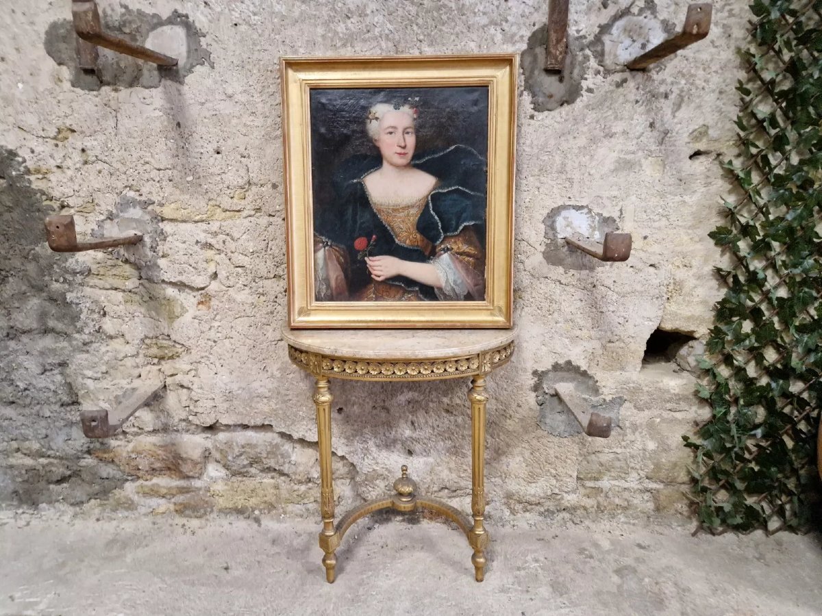 Peinture à l'huile du XIXe siècle RARE DOUBLE FACE-photo-7