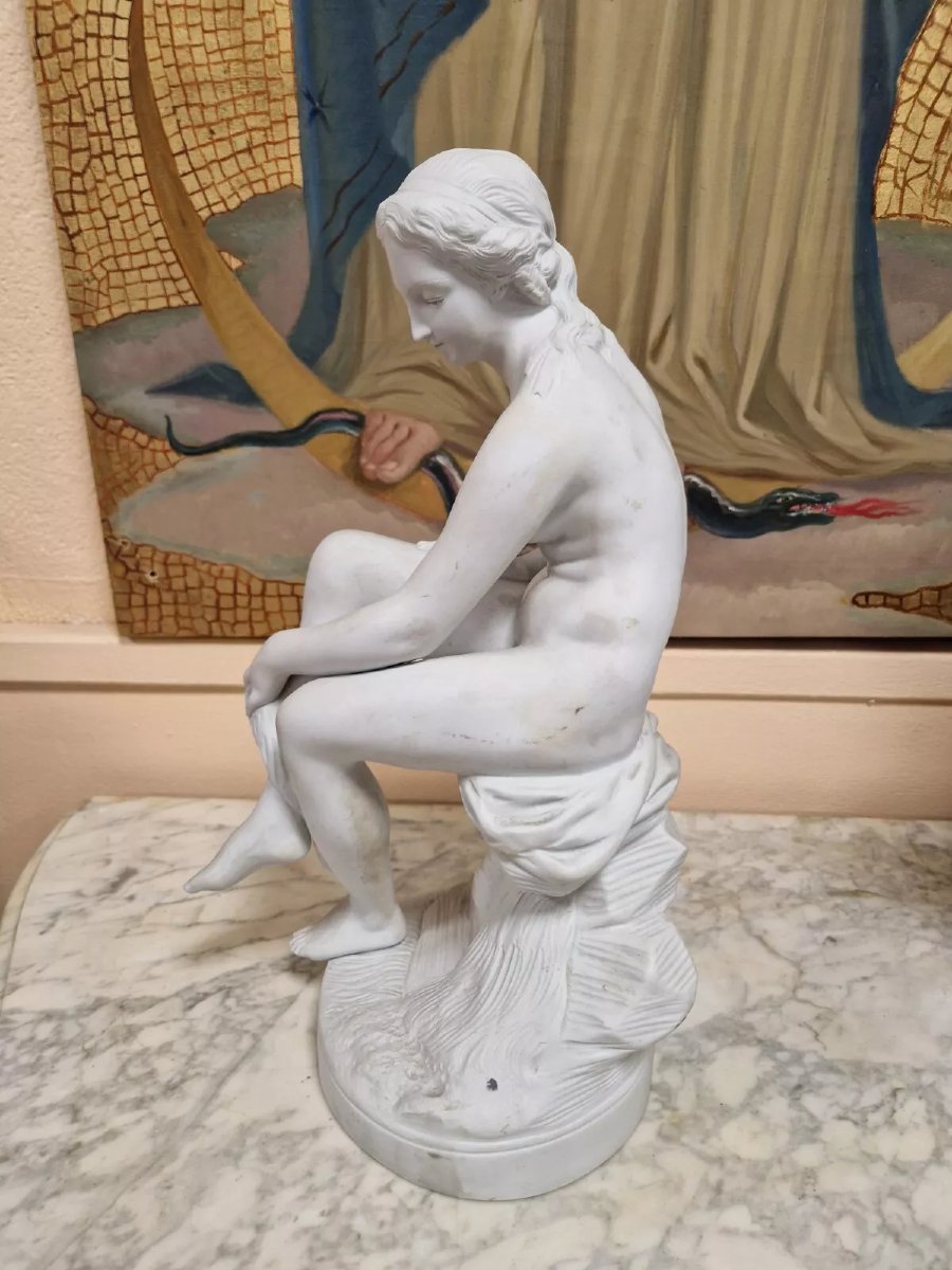 Sculpture antique de Diane au bain d'après Falconet-photo-3
